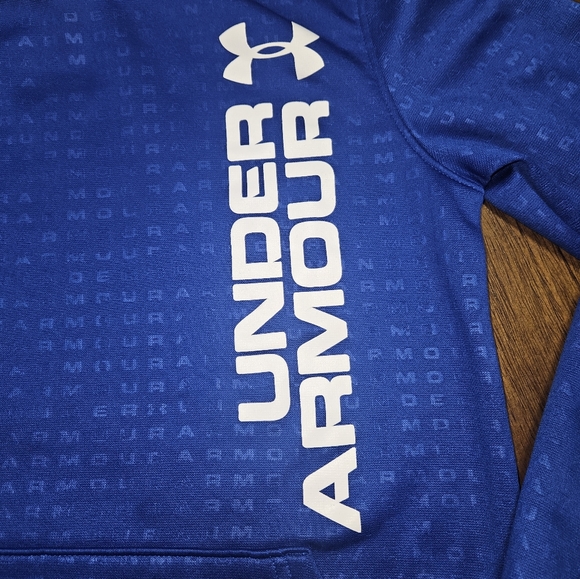 UNDER ARMOUR HOODIE BLUE YOUTH MED GENTLY USED - Picture 2 of 7